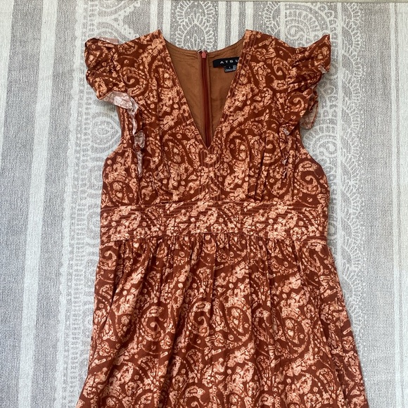 Atsu Altamira Midi Dress in Red Motif - Picture 5 of 13